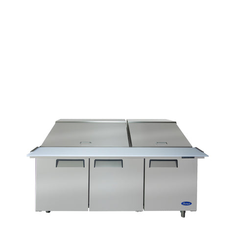 Atosa MSF8308GR 72" Refrigerated Mega Top Sandwich/Salad Prep Table, 3-Section