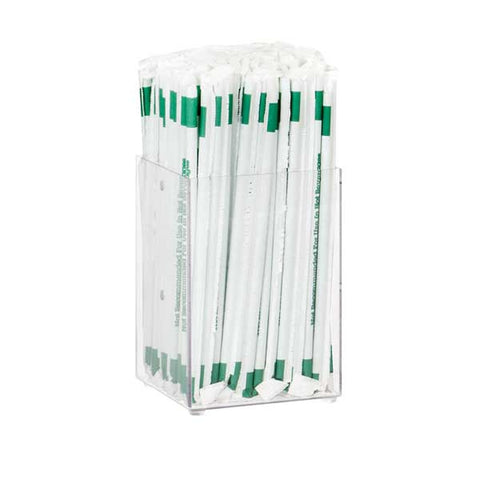 Dispense-Rite MSH-1 Countertop Straw and Condiment Holder, Clear Acrylic