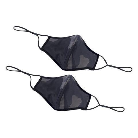 Winco MSK-3LXL L/XL Reusable Camo Face Mask with Adjustable Clip, 2-Pack