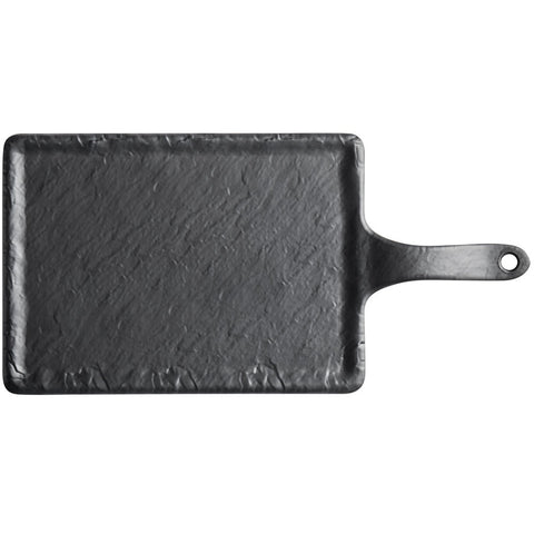 TableCraft MSP3618 Frostone Rectangular Faux Slate Melamine Serving Paddle, 9 3/4" x 7"