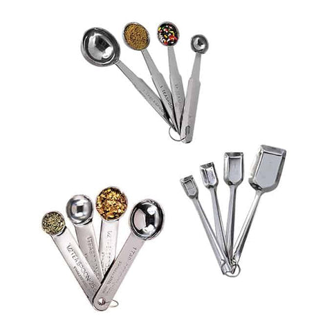 American Metalcraft MSSS73 4-Piece Square Shovel Stainless Steel Measuring Spoon Set