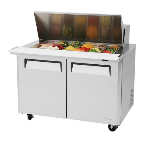 Turbo Air MST-48-18-N M3 Series 2-Door Mega Top Refrigerated Sandwich Prep Table, 15 cu. ft.