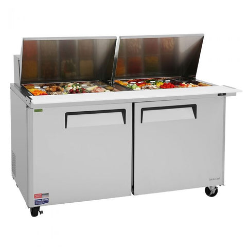 Turbo Air MST-60-24-N 60" 2-Door Mega Top Refrigerated Sandwich Prep Table