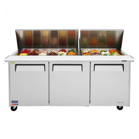 Turbo Air MST-72-30-N M3 Series 72" 3-Door Mega Top Refrigerated Sandwich/Salad Prep Table
