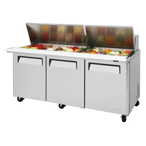 Turbo Air MST-72-30-N M3 Series 72" 3-Door Mega Top Refrigerated Sandwich/Salad Prep Table