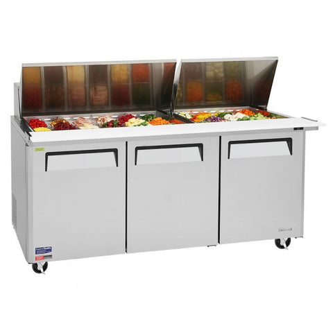Turbo Air MST-72-30-N M3 Series 72" 3-Door Mega Top Refrigerated Sandwich/Salad Prep Table