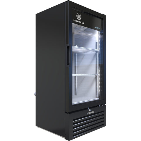 Beverage-Air MT10-1B Marketeer Single Glass Door Merchandiser Refrigerator in Black