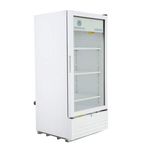 Beverage-Air MT10-1W 25" Marketeer Series White Glass Door Merchandiser Refrigerator with LED Lighting