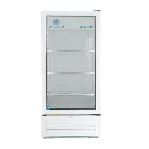 Beverage-Air MT10-1W 25" Marketeer Series White Glass Door Merchandiser Refrigerator with LED Lighting