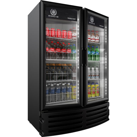 Beverage-Air MT21-1B Marketeer Glass Door Merchandiser Refrigerator in Black