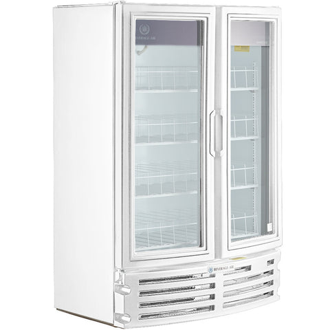 Beverage Air MT21-1W Marketeer 39" White Refrigerated 2-Door Glass Door Merchandiser with LED Lighting
