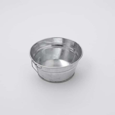 American Metalcraft MTUB63 Natural Galvanized Tub with Side Handle - 27 oz, 6-1/8" Diameter