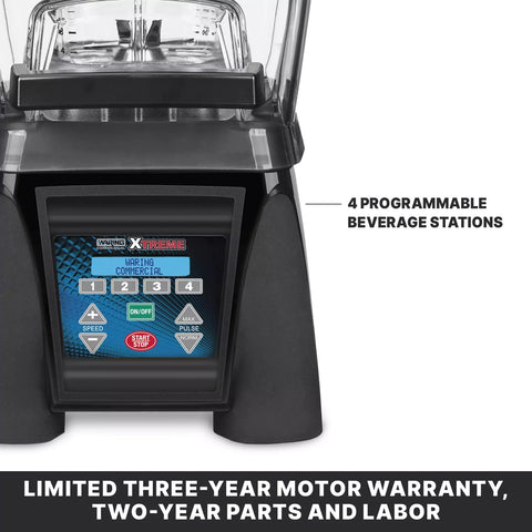 Waring MX1500XTX Xtreme Programmable 64 oz Commercial Blender with Sound Enclosure