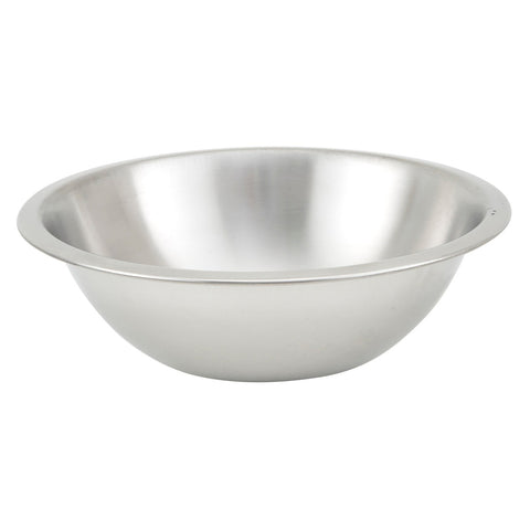 Winco MXHV-150 1.5 Qt Shallow Heavy-Duty Stainless Steel Mixing Bowl