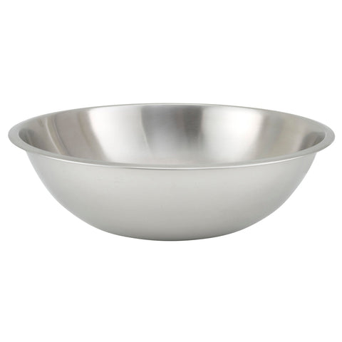 Winco MXHV-1600 16 Qt. Shallow Heavy-Duty Stainless Steel Mixing Bowl