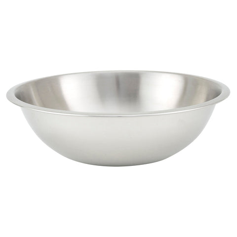 Winco MXHV-500 5 Quart Heavy-Duty Stainless Steel Shallow Mixing Bowl