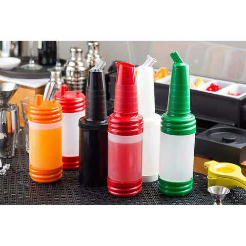 Tablecraft N32A PourMaster with Long Neck Top, Assorted - 1 Qt Store and Pour Bottle