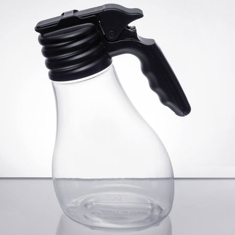 Tablecraft N48 48 oz. Option Tritan Dispenser Bottle with Black Top