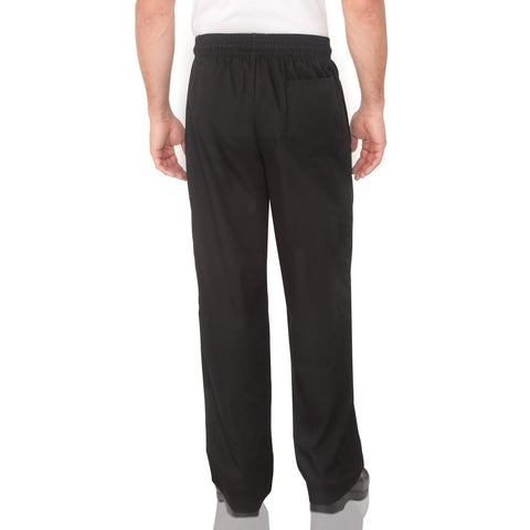 Chef Works NBBP000L Essential Baggy Chef Pants - Black, Large
