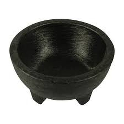 H.S. Inc. NHS1006-CH 8 oz. Charcoal Polypropylene Molcajete Mediano Dish