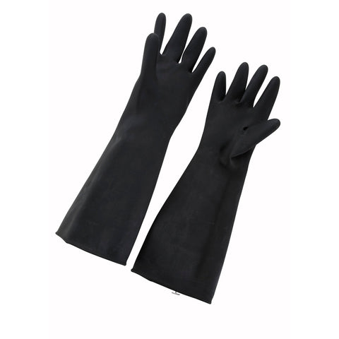Winco NLG-1018 Natural Latex Gloves, Large, Black