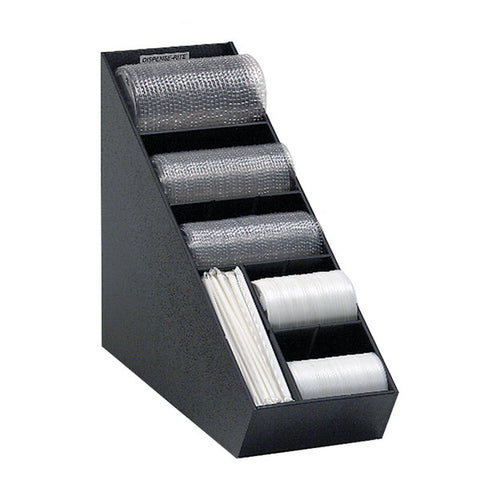 Dispense-Rite NLO-1B Narrow Countertop Lid, Straw, and Condiment Organizer