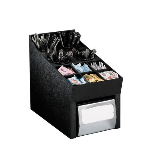 Dispense-Rite NLO-SWNH Countertop Multi-Purpose Flatware, Condiment and Napkin Organizer