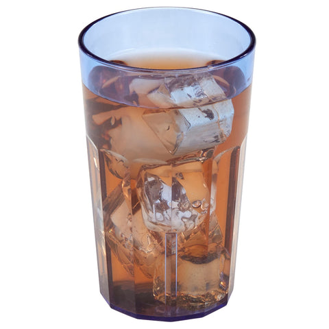 Cambro NT14401 Newport 14 oz. Slate Blue Fluted SAN Plastic Tumbler