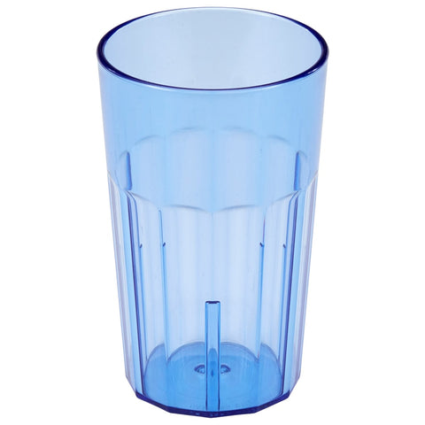 Cambro NT14401 Newport 14 oz. Slate Blue Fluted SAN Plastic Tumbler