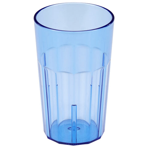 Cambro NT14401 Newport 14 oz. Slate Blue Fluted SAN Plastic Tumbler