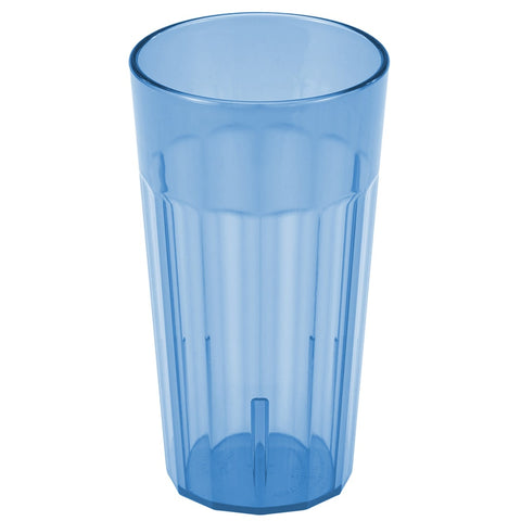 Cambro NT20401 22 oz Slate Blue Newport Fluted SAN Plastic Tumbler