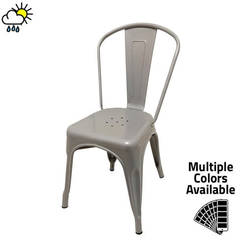 Oak Street Manufacturing OD-CM-0001-BLK Smokestack Stacking Outdoor Dining Chair