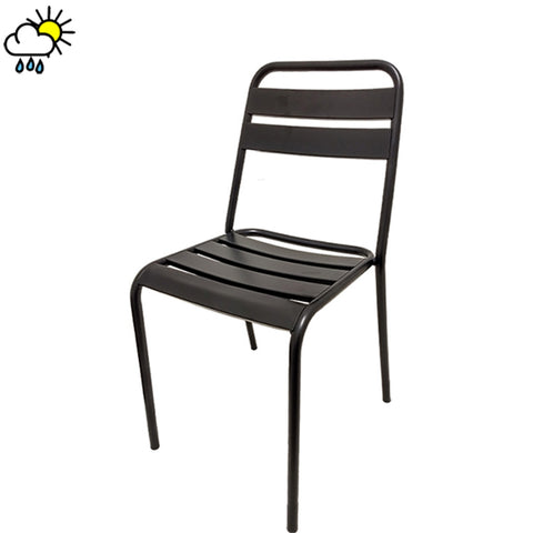 Oak Street Manufacturing OD-CM-6079 Boardwalk Outdoor Stackable Steel Side Chair