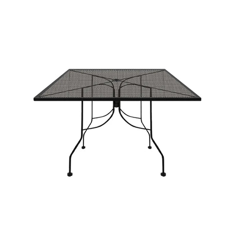 Oak Street Manufacturing OD3636-STD Diamondback 36" x 36" Square Punched Steel Mesh Outdoor Restaurant Table with Umbrella Hole