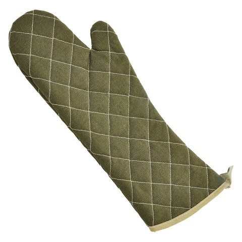 Winco OMF-17 17-Inch Flame Retardant Cotton Oven Mitt, Green