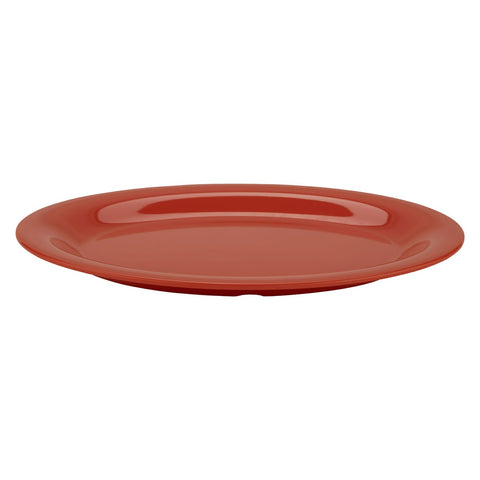G.E.T. Enterprises OP-120-FG Diamond Mardi Gras 12" x 9" Rainforest Green Oval Melamine Platter