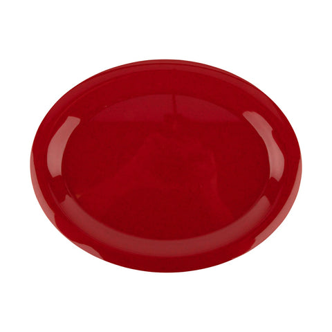 G.E.T. Enterprises OP-135-RSP 13.5" x 10.25" Red Sensation Oval Melamine Platter