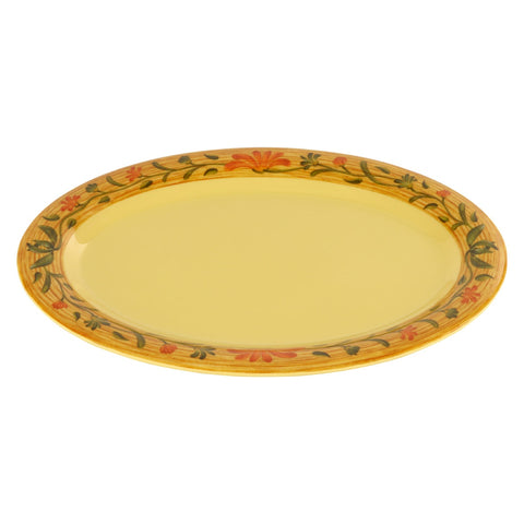 GET Enterprises OP-145-VN 14.75" x 10.5" Oval Venetian Melamine Platter