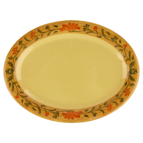 GET Enterprises OP-145-VN 14.75" x 10.5" Oval Venetian Melamine Platter