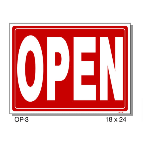 T&J Signs OP-3 Open/Closed Sign, 18 x 24
