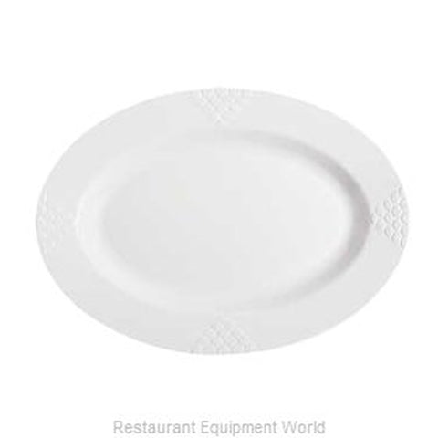 G.E.T. Enterprises OP-618-W Milano White Oval Melamine Platter 18" x 13-1/2"