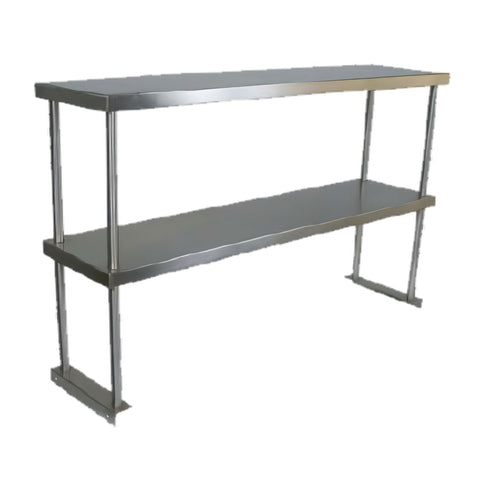 John Boos OS-ED-1260-X Economy Double Stainless Steel Overshelf, 60"W x 12"D