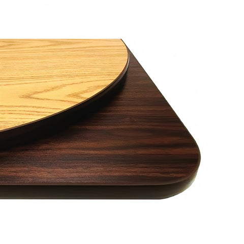 Oak Street Manufacturing OW2442 24" x 42" Rectangular Reversible Melamine Table Top, Oak/Walnut