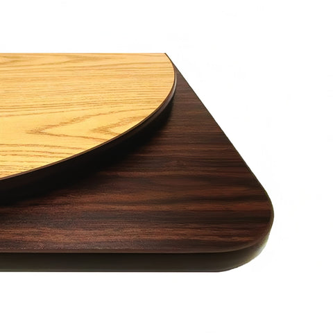 Oak Street Manufacturing OW2442 24" x 42" Rectangular Reversible Melamine Table Top, Oak/Walnut