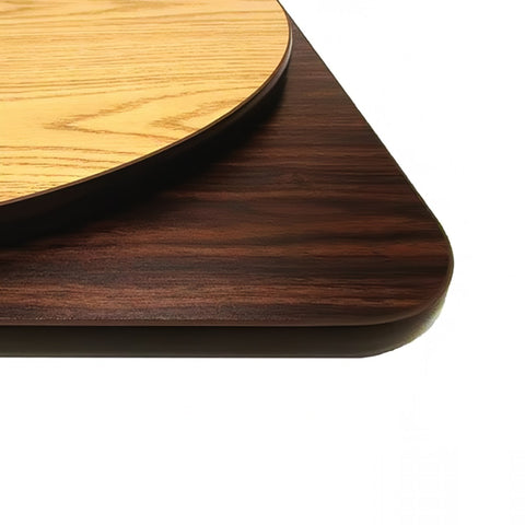 Oak Street Manufacturing OW30R 30" Round Reversible Melamine Table Top, Oak/Walnut