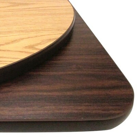 Oak Street OW42R 42" Round Reversible Melamine Table Top, Oak/Walnut