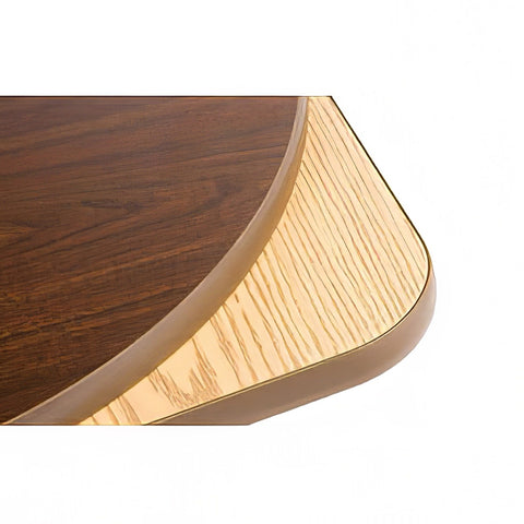 Oak Street Manufacturing OW48R - 48" Round Reversible Melamine Table Top, Oak/Walnut