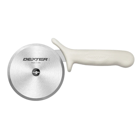 Dexter Russell P177A-PCP SANI-SAFE 4-Inch Wheel Pizza Cutter with White Polypropylene Handle