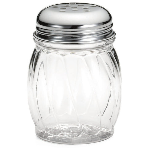 Tablecraft Products P260 6 oz Cheese Shaker with Perforated Chrome-Plated Top