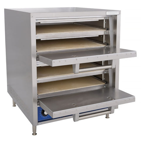 Bakers Pride P44-BL HearthBake Series Electric Brick-Lined Countertop Double-Deck Pizza and Pretzel Oven (208V)